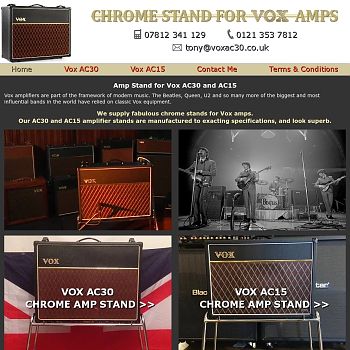 Chrome Stands for Vox Amps