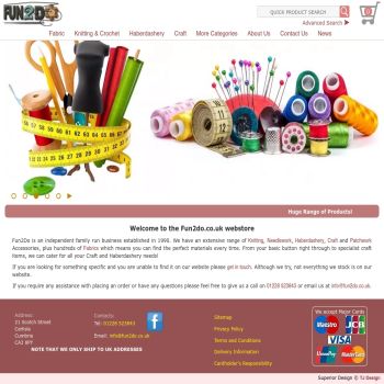 Fun2Do - Knitting, Needlework, Haberdashery, Craft and Fabrics